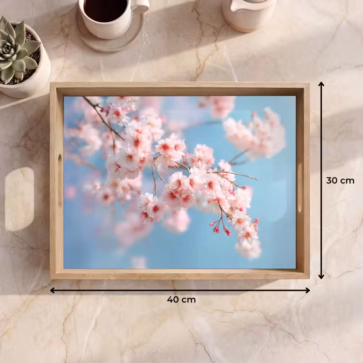 Dienblad - Takken - Bloesems - Roze — 9