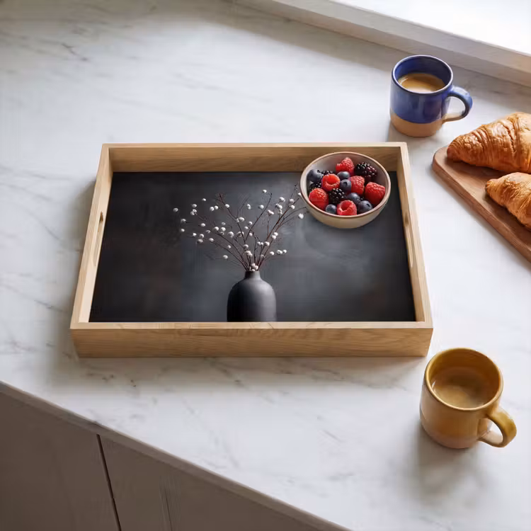 Dienblad - Takken - Vaas - Bolletjes - Wit — 4