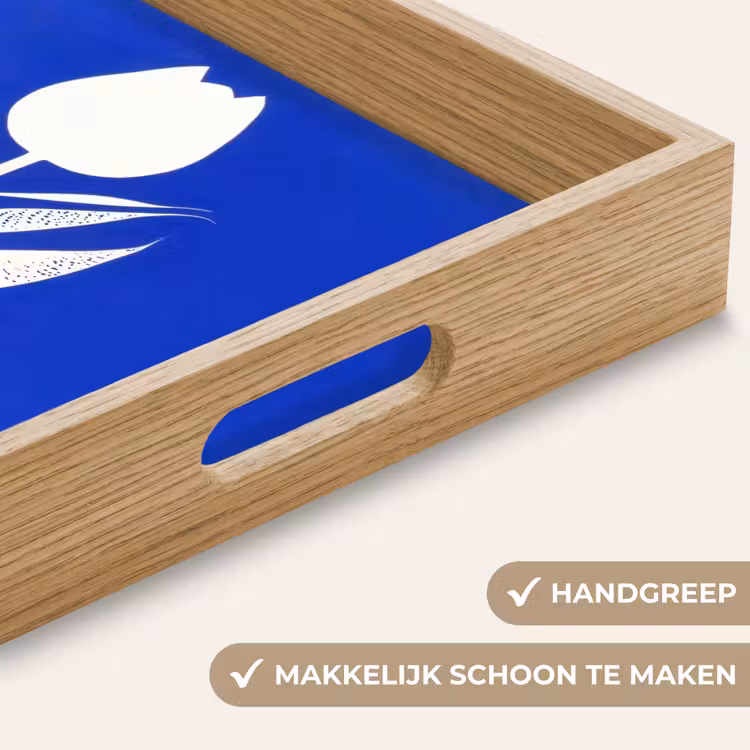 Dienblad - Tulp - Minimalistisch - Bladeren - Wit — 5