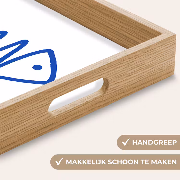 Dienblad - Vis - Minimalistisch - Blauw - Lijn — 5