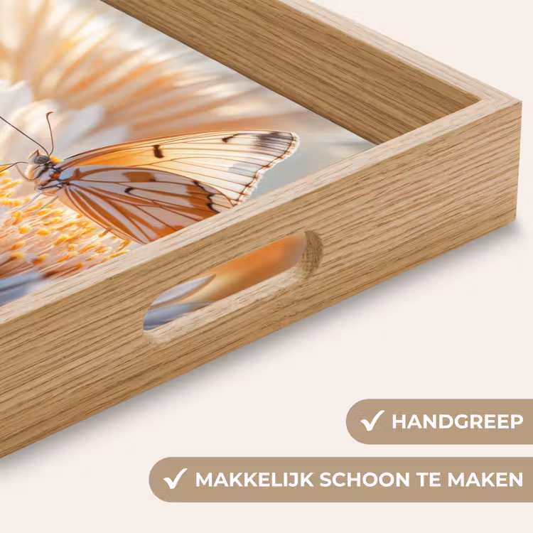 Dienblad - Vlinder - Bloem - Oranje — 5