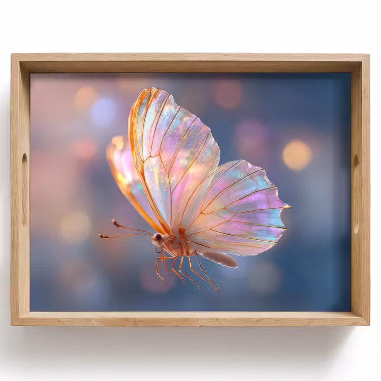 Dienblad - Vlinder - Vleugels - Pastel - Glinstering — 1