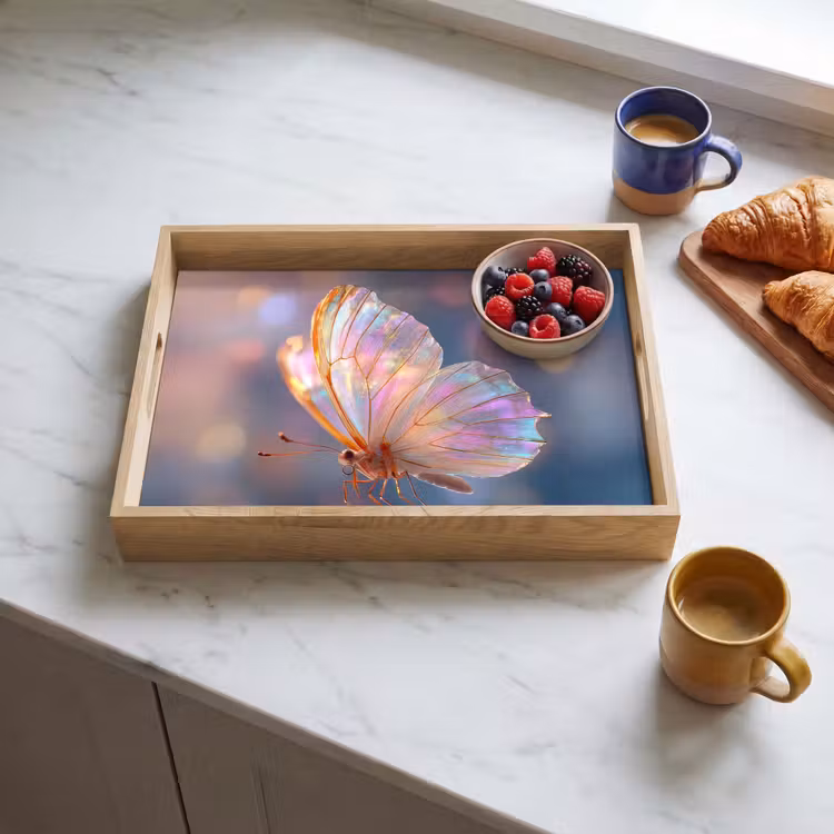 Dienblad - Vlinder - Vleugels - Pastel - Glinstering — 4