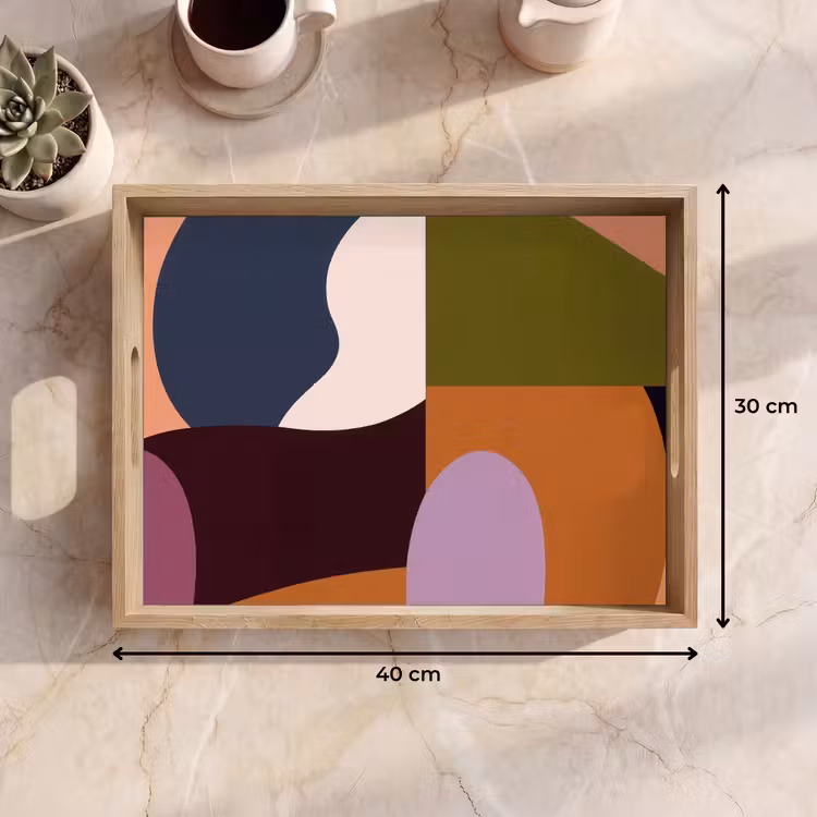 Dienblad - Vormen - Abstract - Kleuren - Vierkant — 9