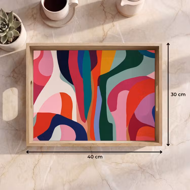Dienblad - Vormen - Bochten - Kleurrijk - Abstract — 9