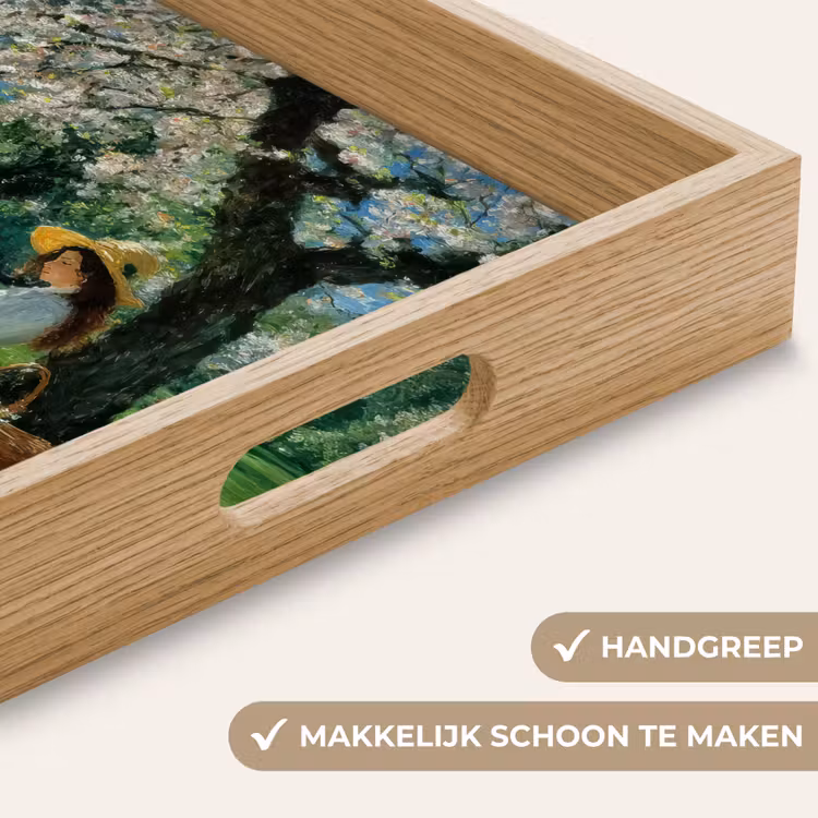 Dienblad - Vrouw - Boom - Boek - Mandje — 5