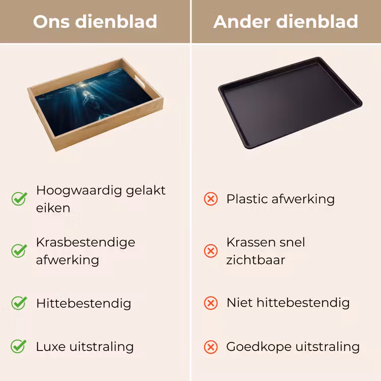 Dienblad - Walvis - Water - Zonnestralen - Blauw — 3