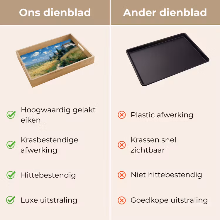 Dienblad - Zandpad - Huis - Bomen - Grasveld — 3