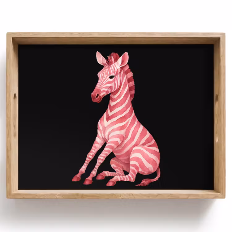 Dienblad - Zebra - Roze - Gestreept — 1