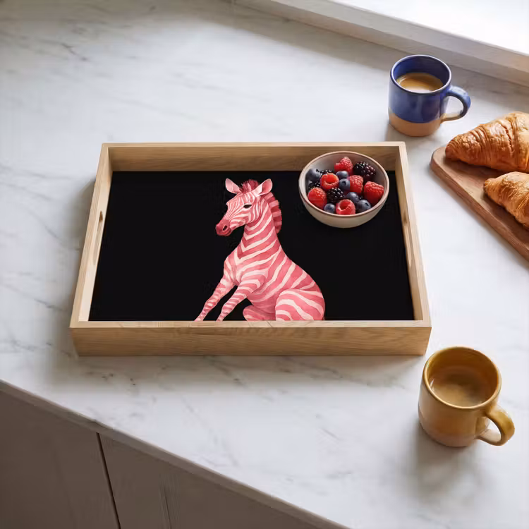 Dienblad - Zebra - Roze - Gestreept — 4
