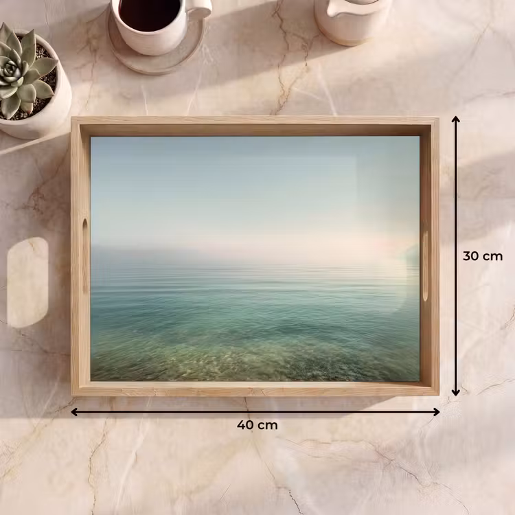 Dienblad - Zee - Horizon - Blauw - Mist — 9
