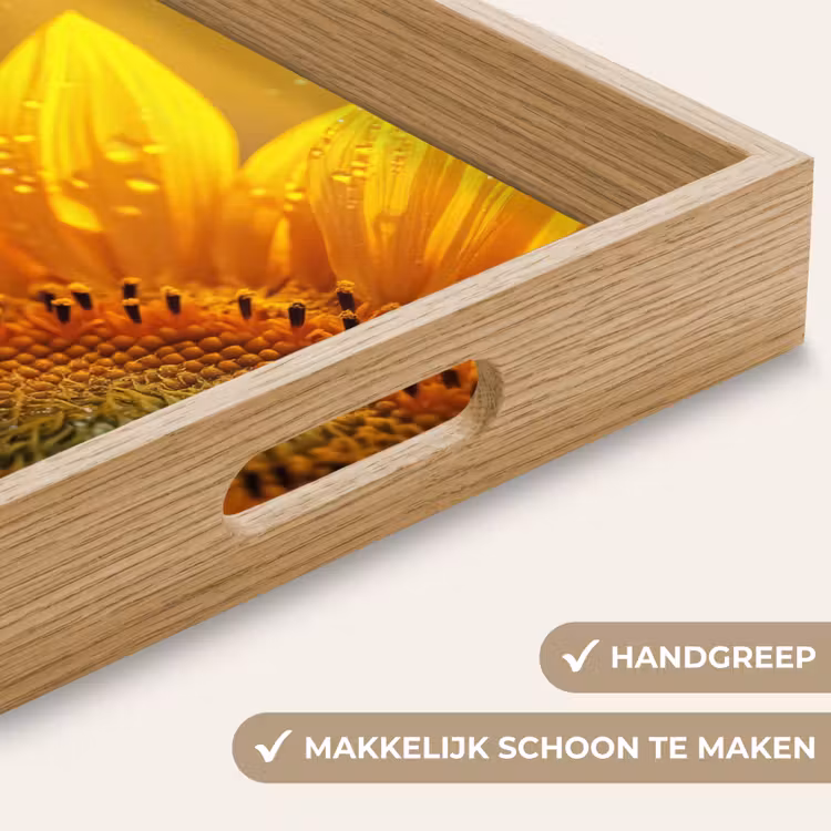 Dienblad - Zonnebloem - Dauwdruppels - Geel - Zonlicht — 5