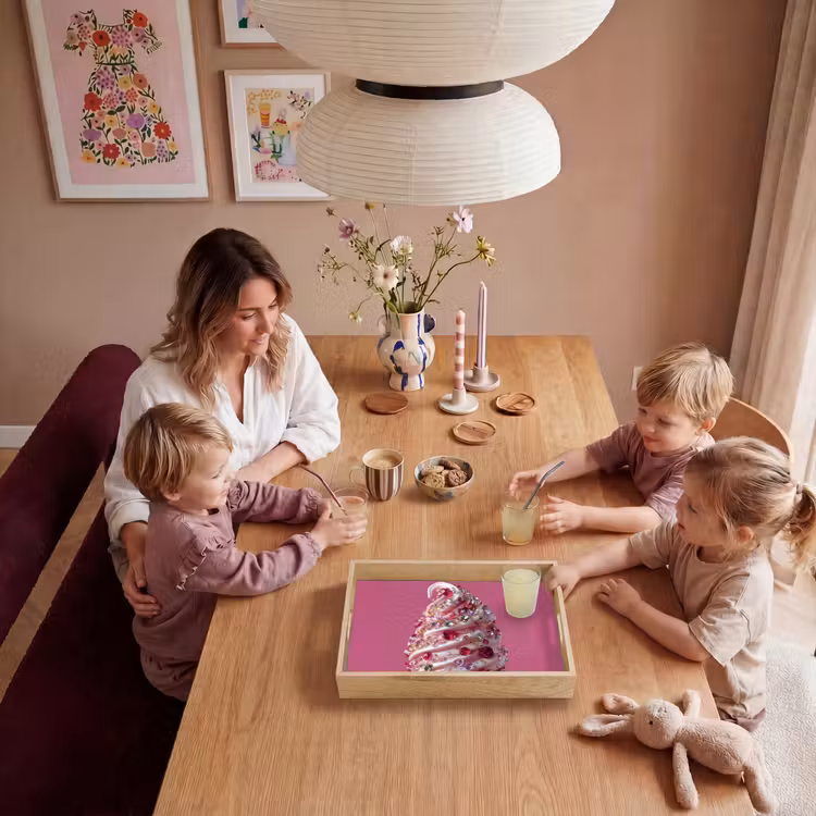 Dienblad - Softijs - Edelstenen - Roze - Hoorntje — 7
