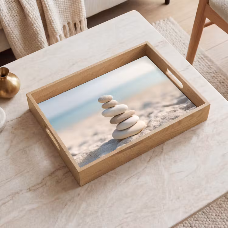 Dienblad - Stenen - Stapel - Zand - Zee — 2
