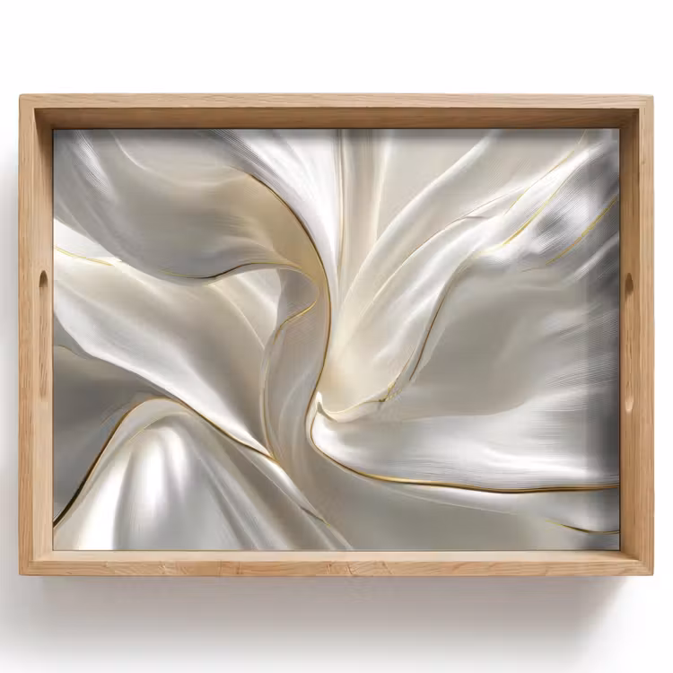 Dienblad - Stof - Plooien - Goud — 1