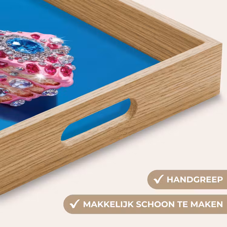 Dienblad - Taart - Edelstenen - Glitters - Roze — 5