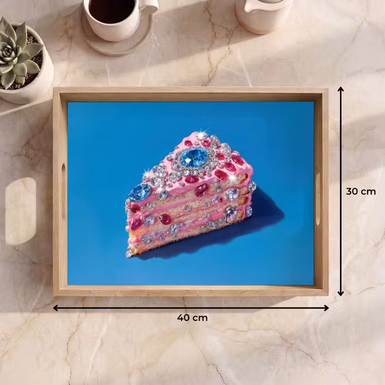 Dienblad - Taart - Edelstenen - Glitters - Roze — 9