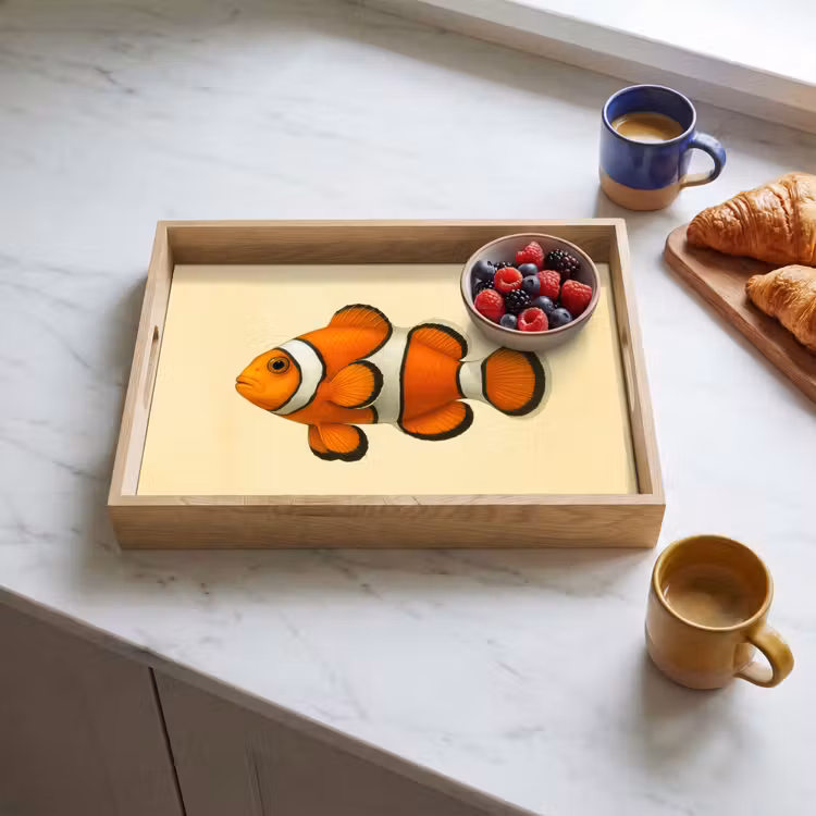 Dienblad - Vis - Oranje - Strepen — 4