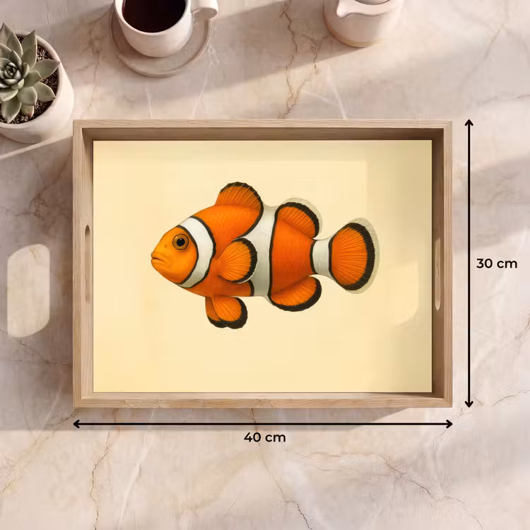 Dienblad - Vis - Oranje - Strepen — 9
