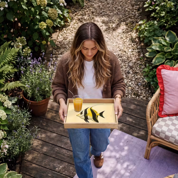 Dienblad - Vis - Sierlijk - Rugvin - Geel — 8