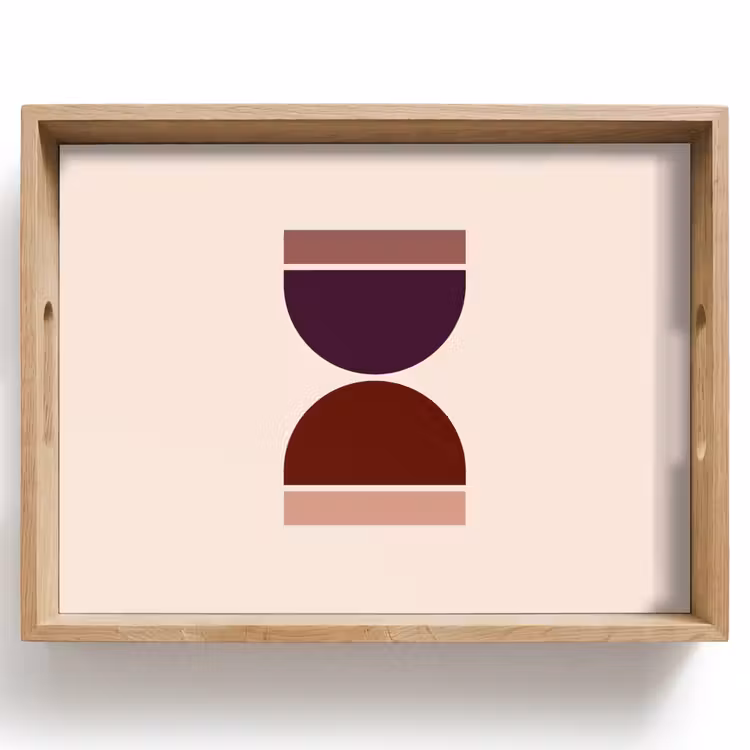Dienblad - Zandloper - Symmetrisch - Rood - Paars — 1