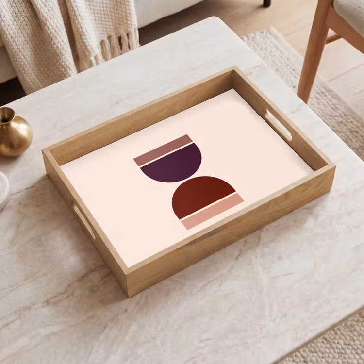 Dienblad - Zandloper - Symmetrisch - Rood - Paars — 2