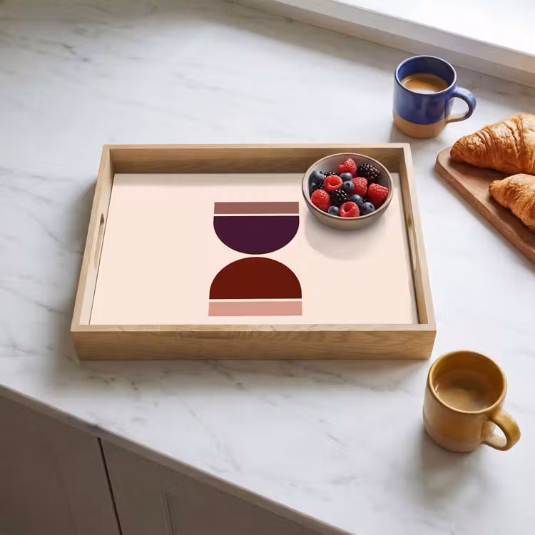 Dienblad - Zandloper - Symmetrisch - Rood - Paars — 4