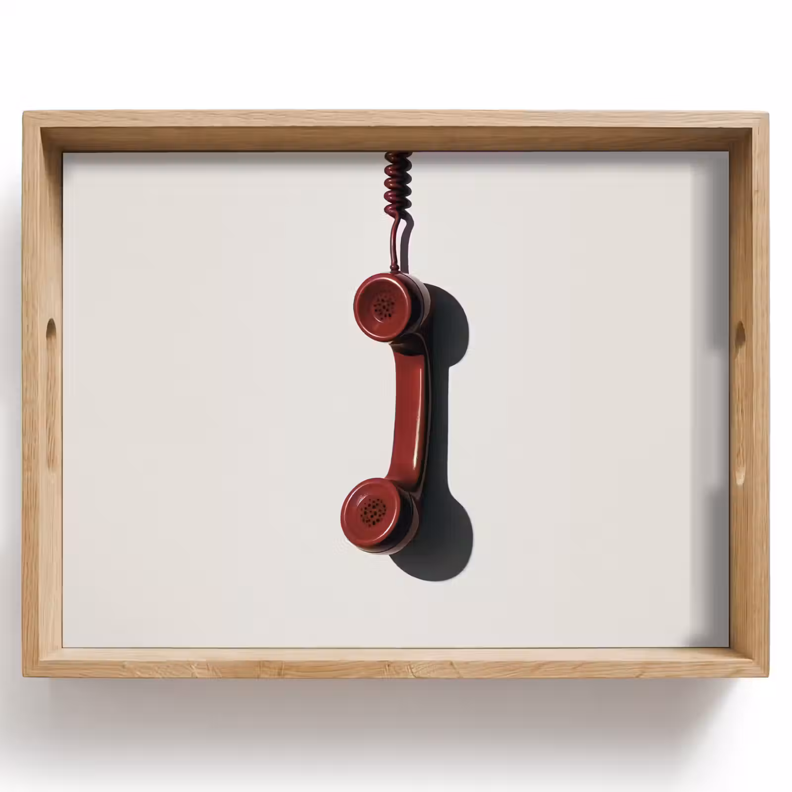 Dienblad - Telefoon - Koord - Rood - Minimalistisch — 1