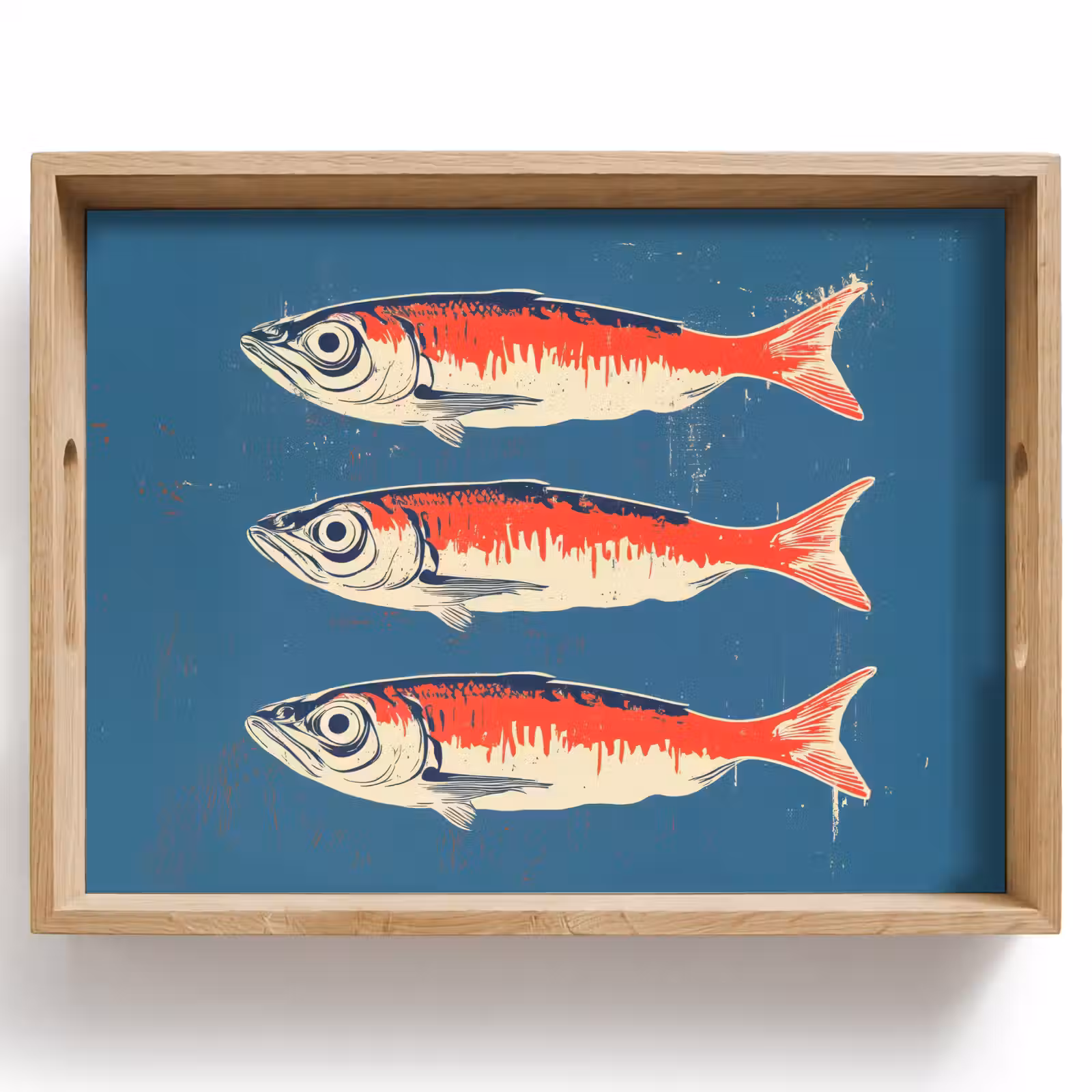 Dienblad - Vissen - Rood - Blauw — 1