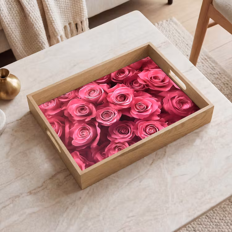 Dienblad - Rozen - Pink - Bloem — 2