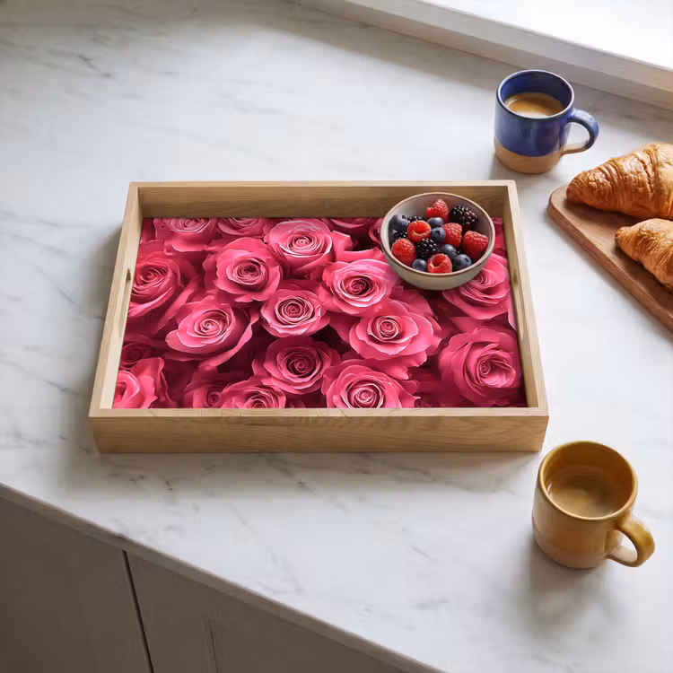 Dienblad - Rozen - Pink - Bloem — 4