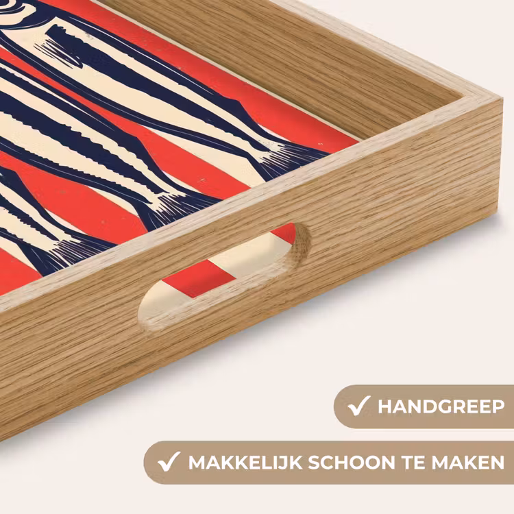 Dienblad - Sardines - Rood en beige strepen — 5