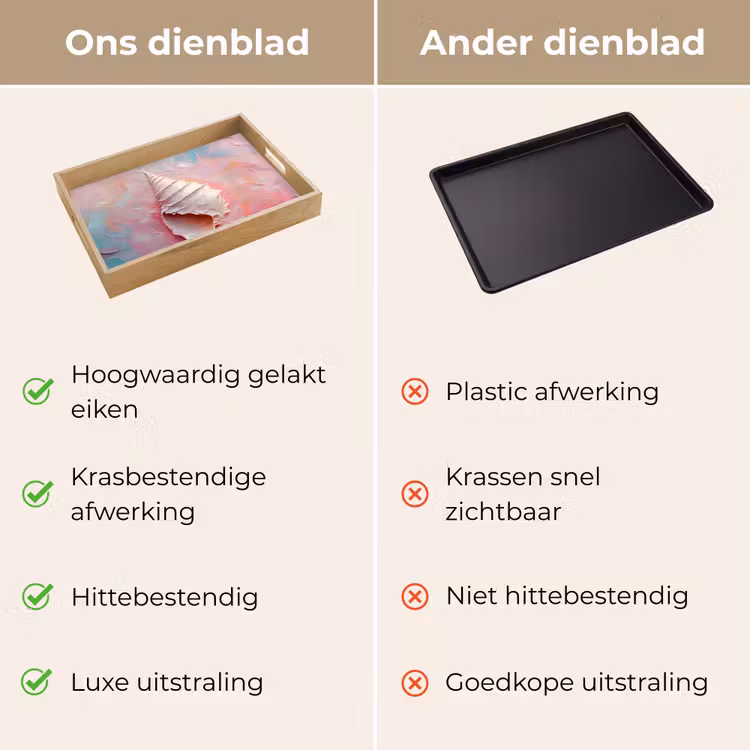 Dienblad - Schelp - Pastel - Pink — 3