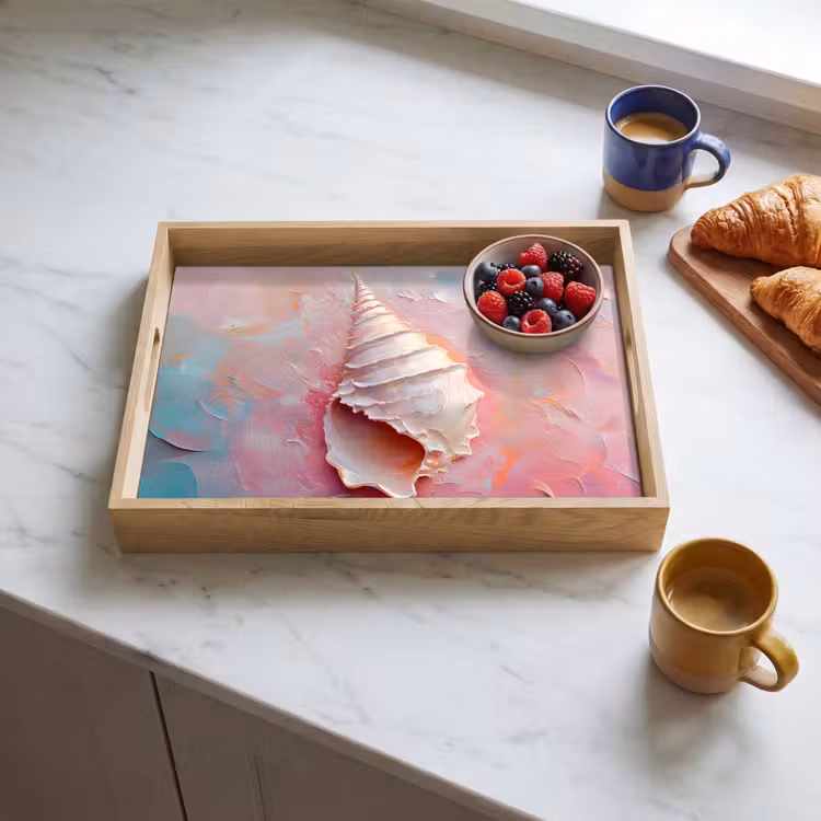 Dienblad - Schelp - Pastel - Pink — 4