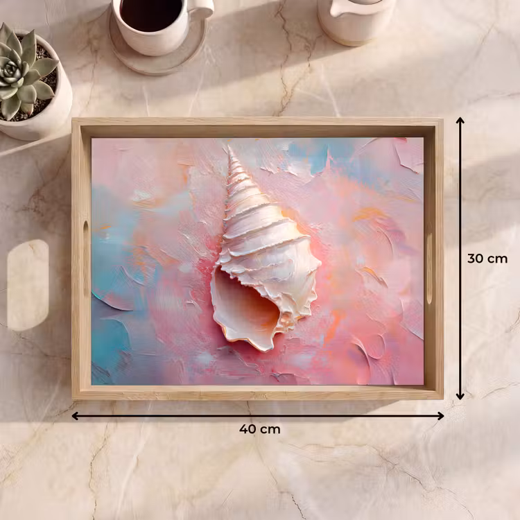 Dienblad - Schelp - Pastel - Pink — 9
