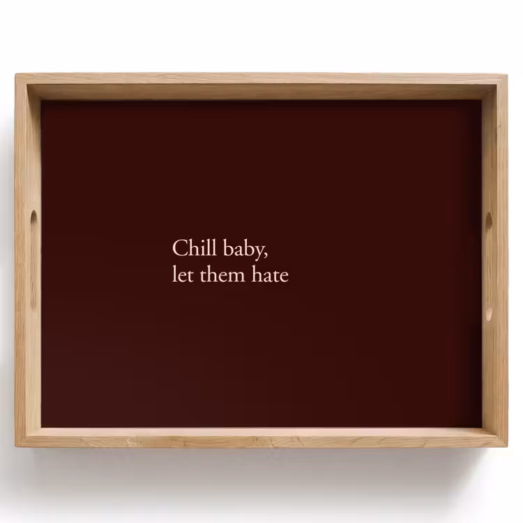 Dienblad - Tekst - Rood - Minimalistisch — 1