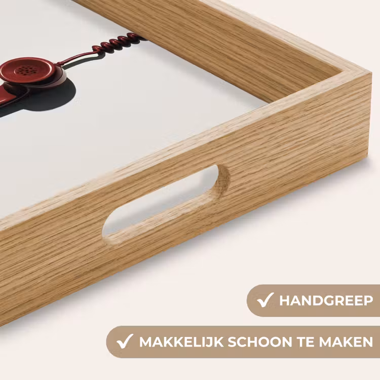 Dienblad - Telefoon - Koord - Rood - Minimalistisch — 5