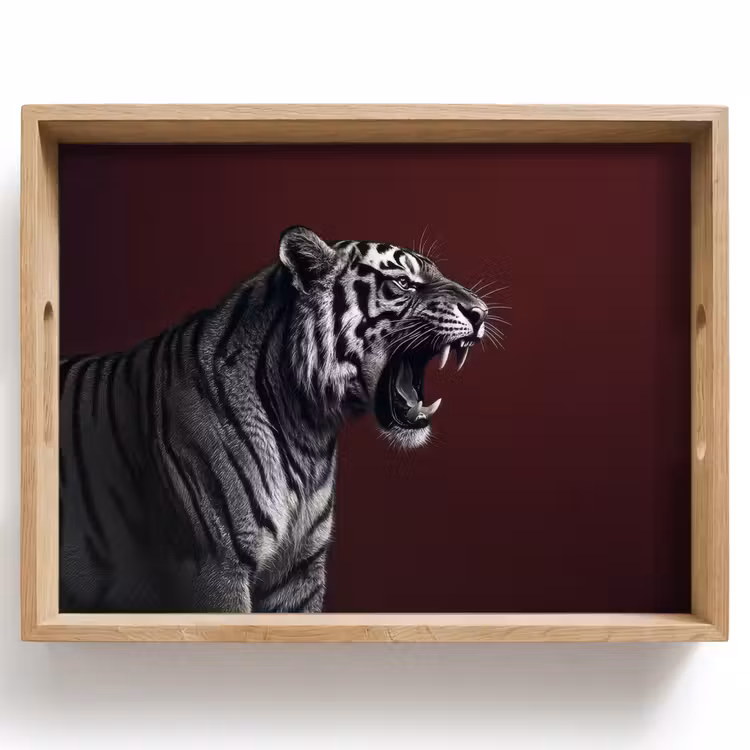 Dienblad - Tijger - Brult - Bordeaux — 1