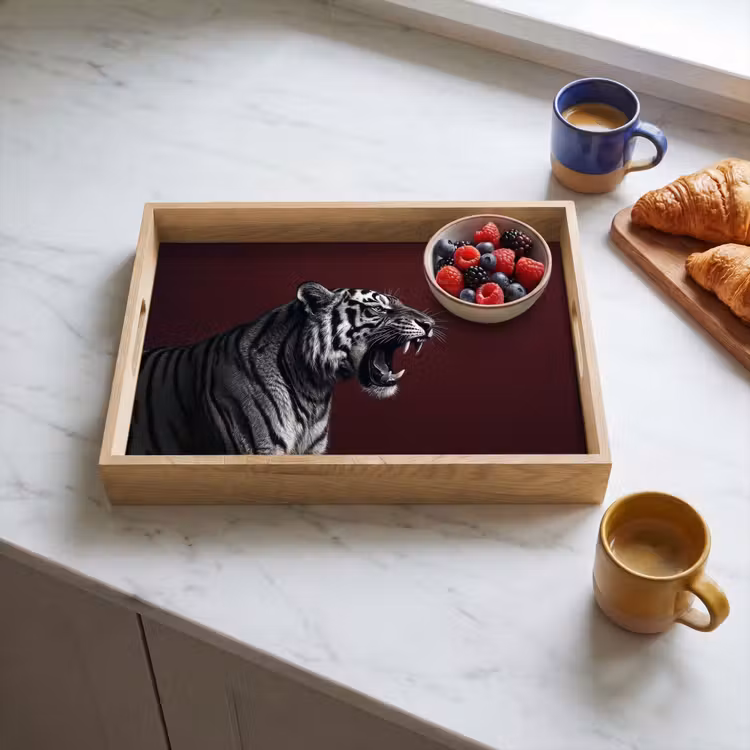 Dienblad - Tijger - Brult - Bordeaux — 4