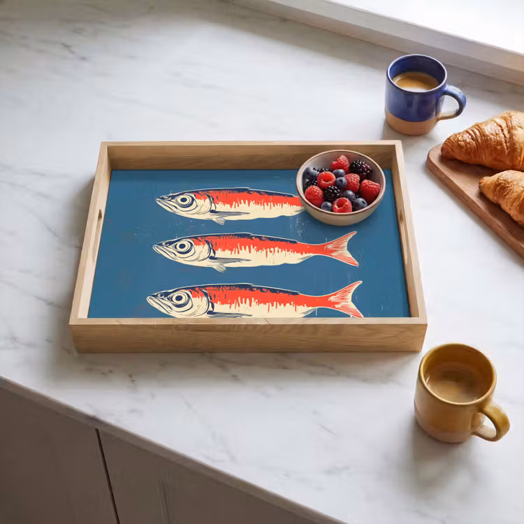Dienblad - Vissen - Rood - Blauw — 4