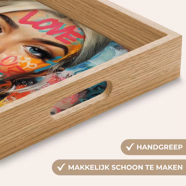 Dienblad - Vrouw - Kauwgom - Graffiti - Love — 5