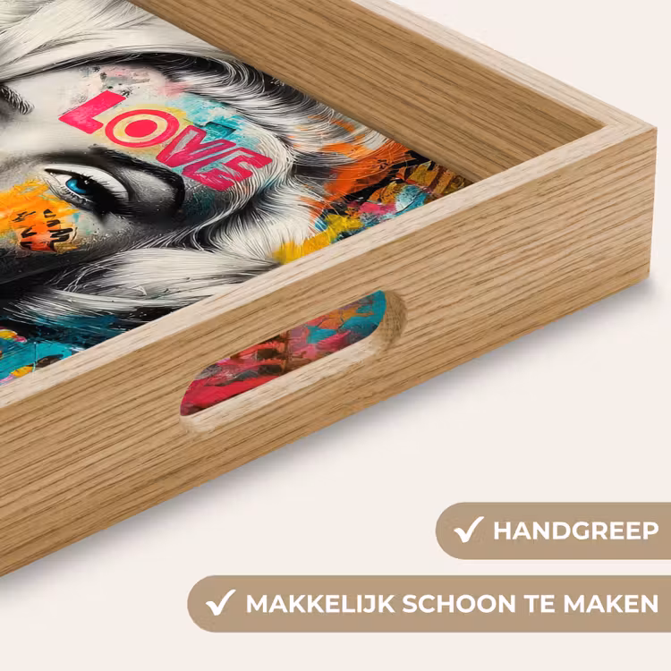 Dienblad - Vrouw - Kauwgom - Graffiti - Neonkleuren — 5