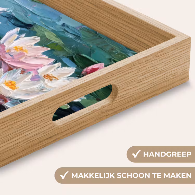 Dienblad - Waterlelies - Bloemen - Roze - Water — 5