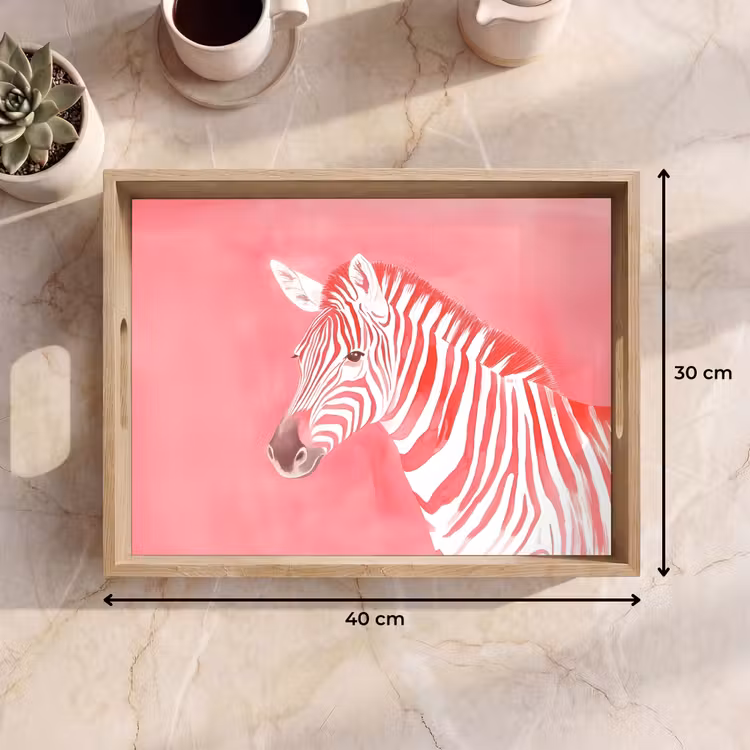 Dienblad - Zebra - Pink - Verf — 9