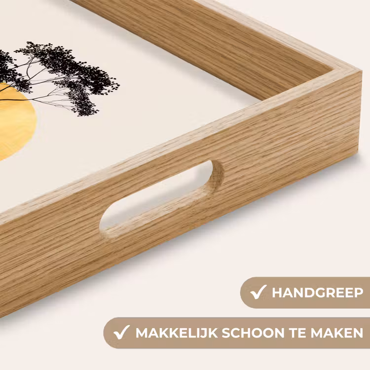 Dienblad - Zwarte boom - Gouden cirkel - Heuvel — 5