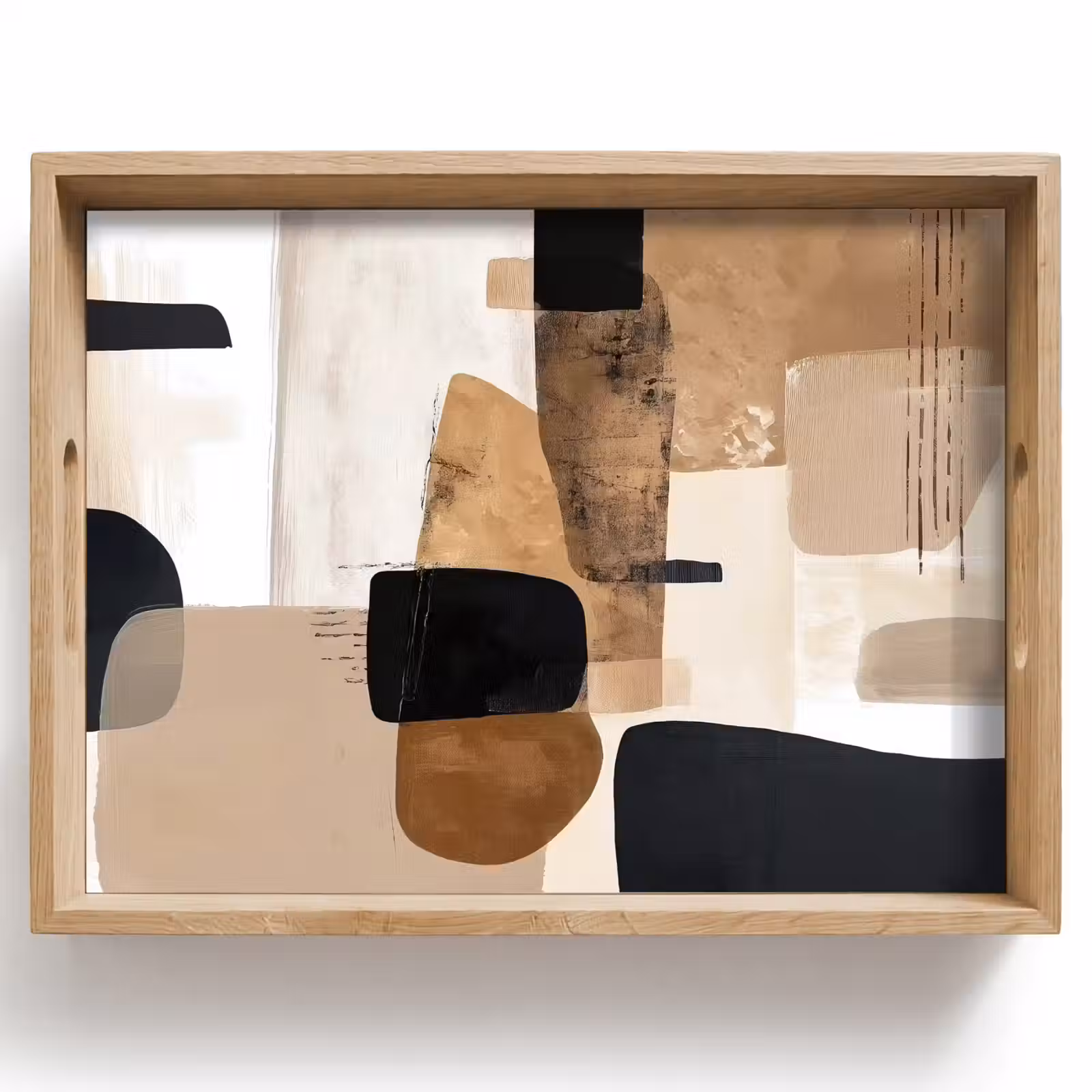 Dienblad - Vlakken - Abstract - Zwart - Strepen — 1