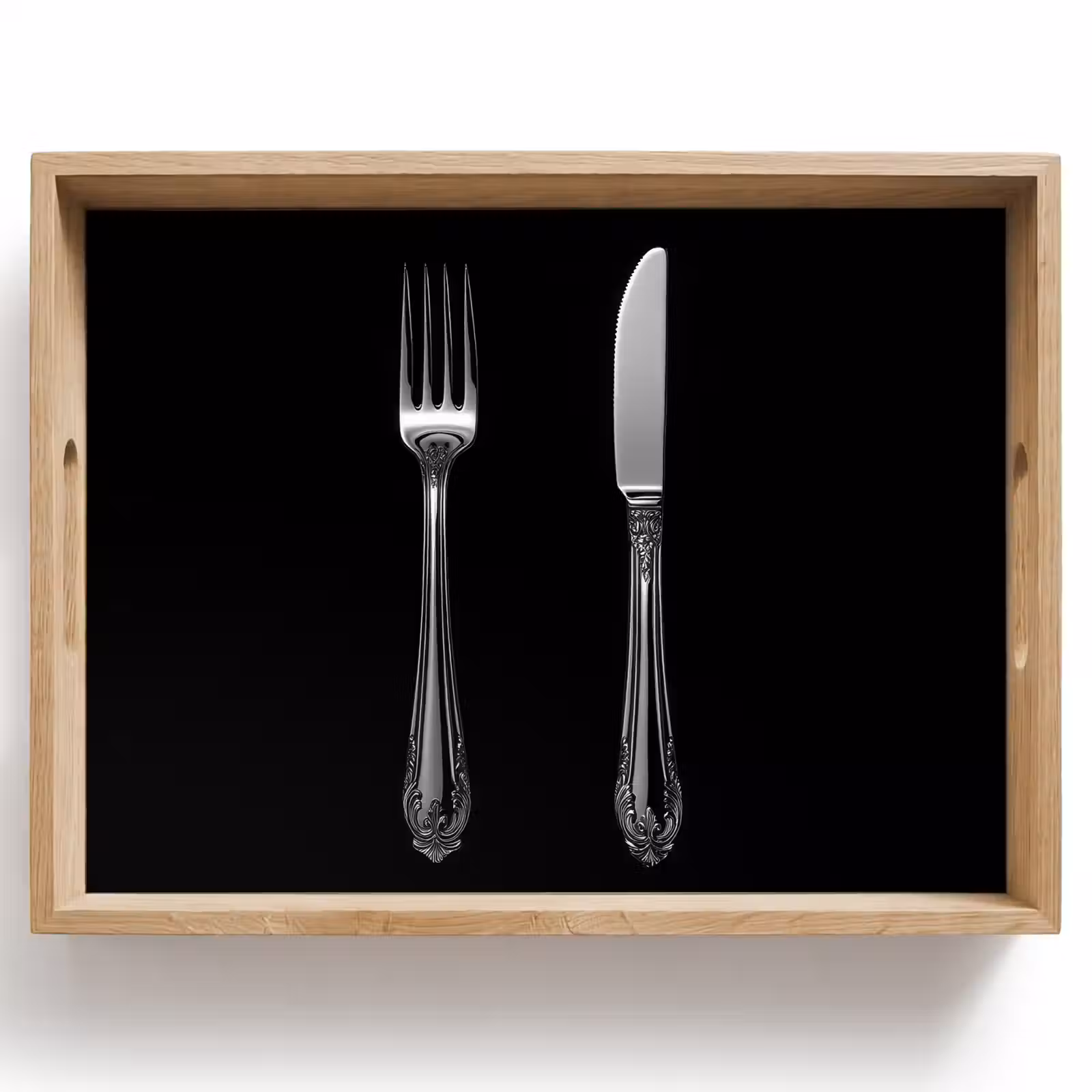 Dienblad - Vork - Mes - Zilver — 1