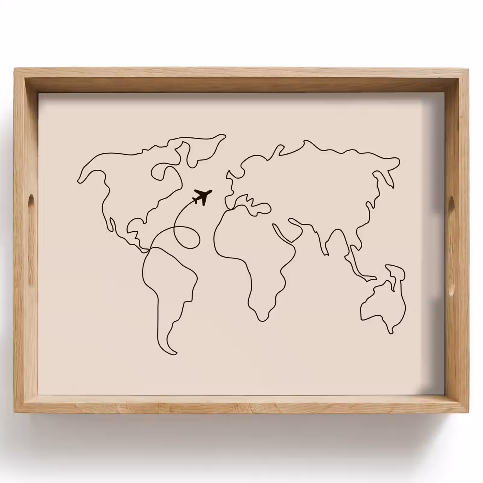 Dienblad - Wereldkaart - Simpel - Vliegtuig — 1