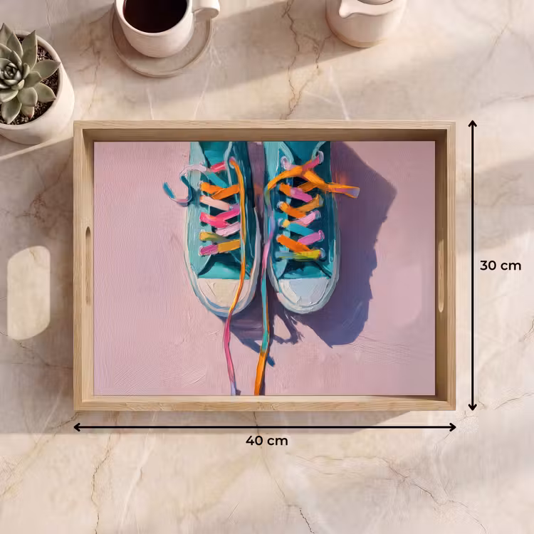 Dienblad - Sneakers - Veters - Kleurrijk - Schaduw — 9