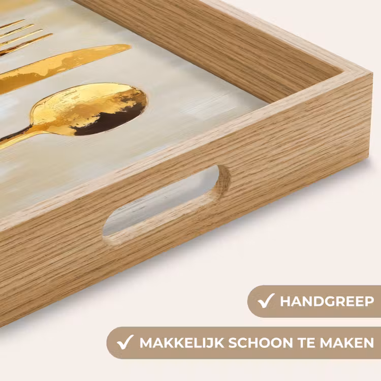 Dienblad - Verf - Goud - Bestek — 5